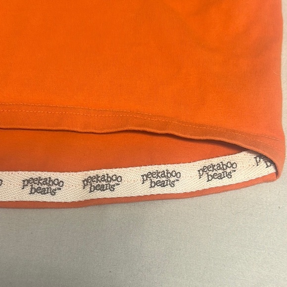 PK Peekaboo Beans orange and Grey Hooded Sweatshirt with Decorative Trim - Picture 3 of 5